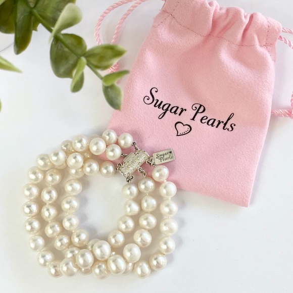 Freshwater Pearl Triple Strand Bracelet - Picture 2 of 6